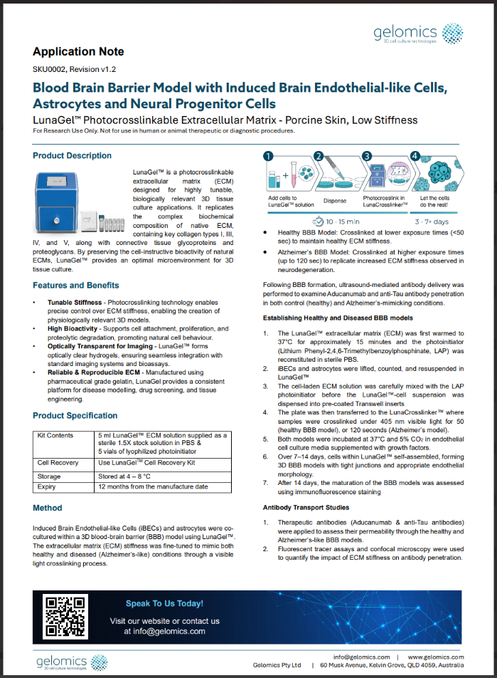 Blood Brain Barrier Model with Induced Brain Endothelial-like Cells, Astrocytes and Neural Progenitor Cells