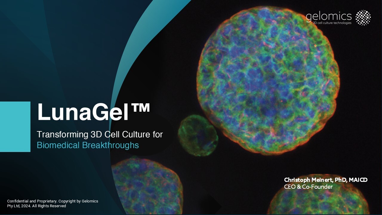 On-demand Seminar | LunaGel™ Transforming 3D Cell Culture for Biomedical Breakthroughs