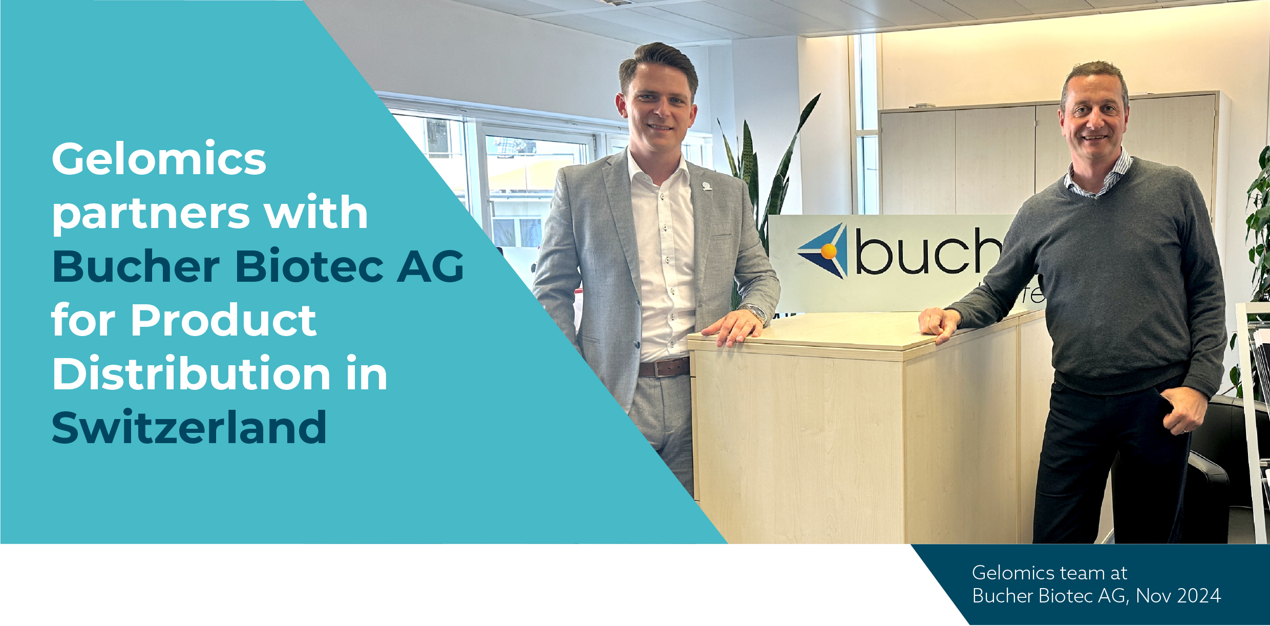 Gelomics partners with Bucher Biotec AG for Product Distribution in Switzerland